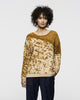 Velvet & Merino Wool Sweater Aiko Blur Gold