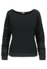 Pure Cotton Sweatshirt Kara Patch Black Patchwork