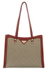 Handbag / Working Bag Merkatina City Brown Scarlet
